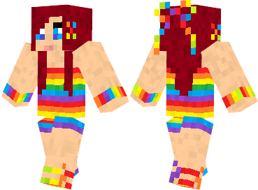 Rainbow Girl скин для Minecraft