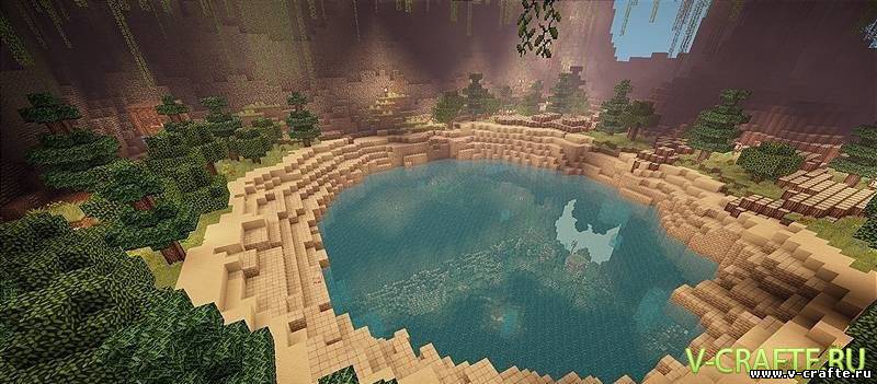 Карта Майнкрафт The Lakes of Mirrors - зеркальное озеро