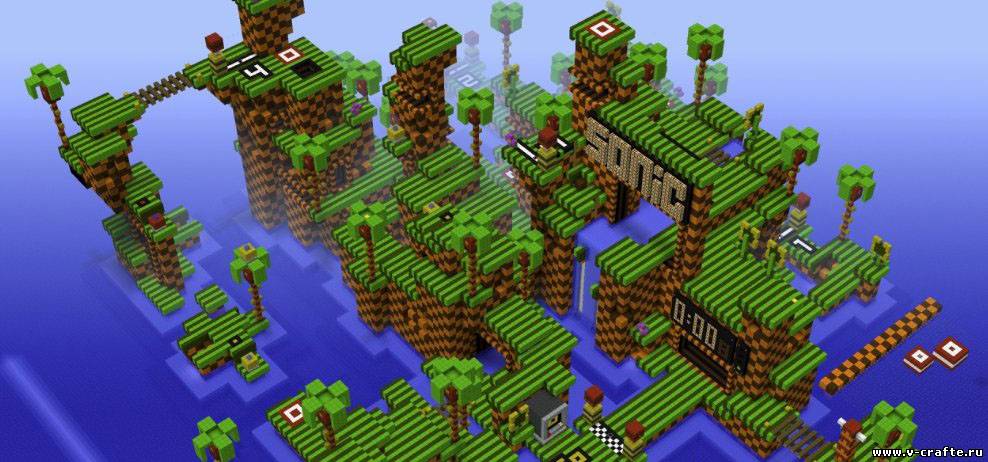 Карта Sonic The Hedgehog для Майнкрафт 1.6.1