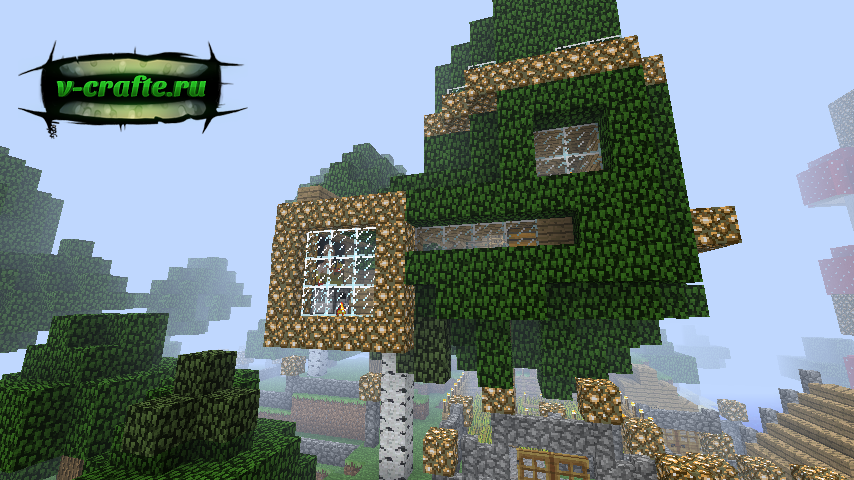 Карта "Дом на дереве и участок" для Minecraft 1.6.2