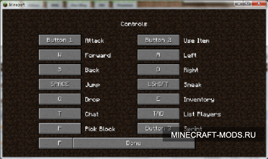Key Sprint Мод для minecraft 1.5.2
